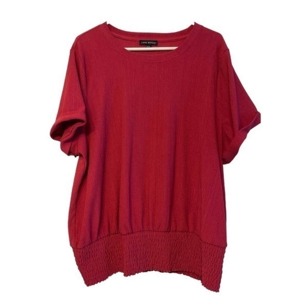 Lane Bryant Deep Red Blouse Size 18/20 EUC #0649